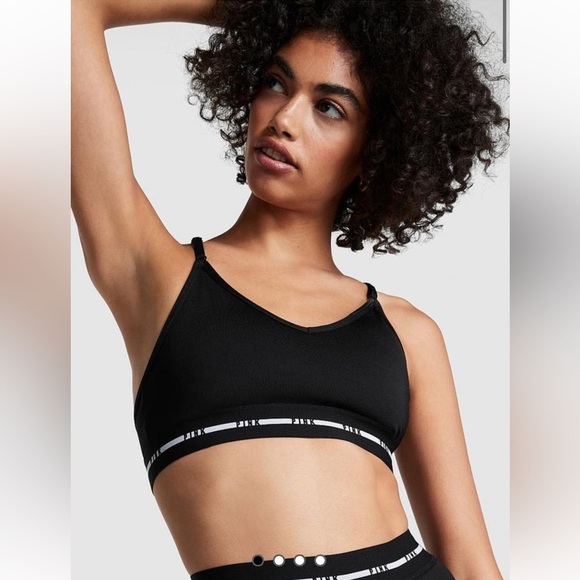 PINK Active Ultimate Lightly Lined Ladder Lace Up Detail Sports Bra. Size S - Picture 3 of 12